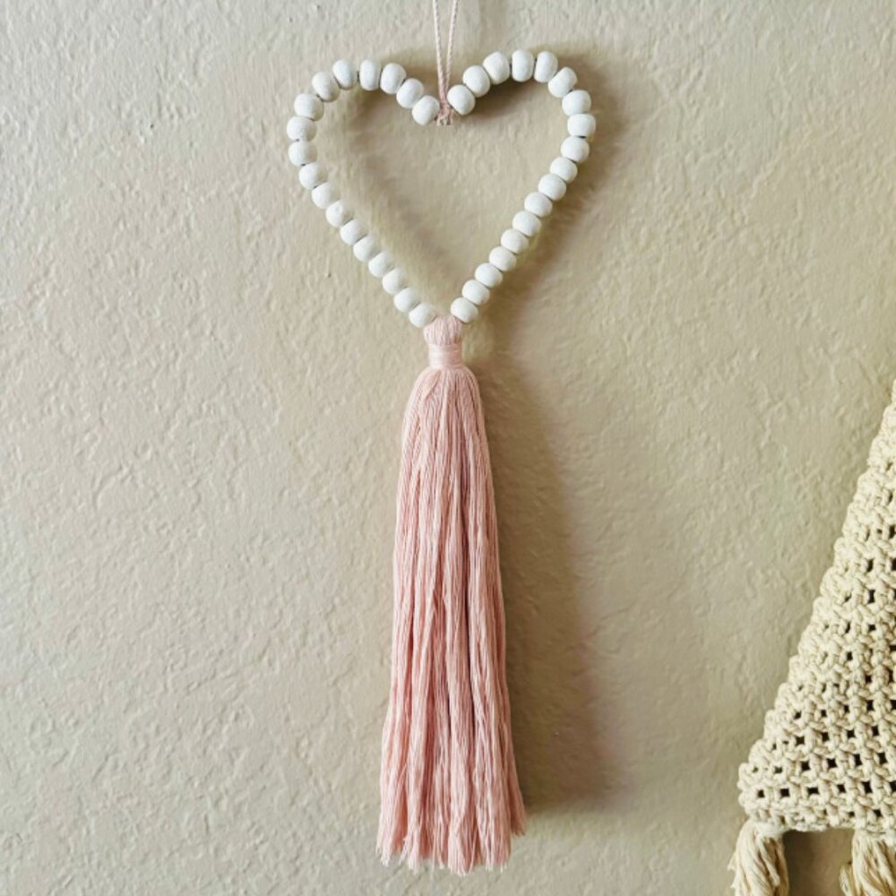 Etsy Cute Macrame Heart Wall Decor, Boho Chic Home Decoration Heart